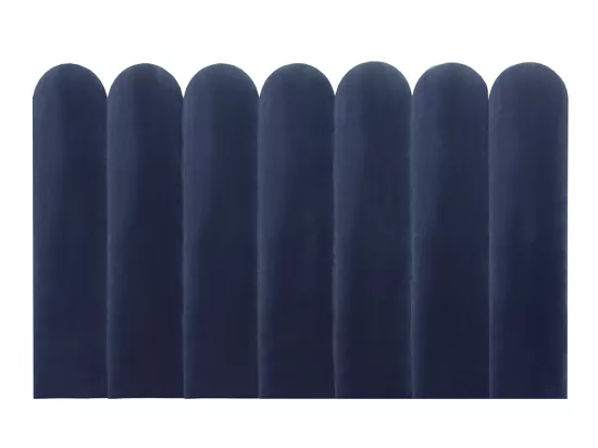 Panneaux muraux tête de lit - 210 cm - Velours - Bleu - JAPI de Pascal Morabito