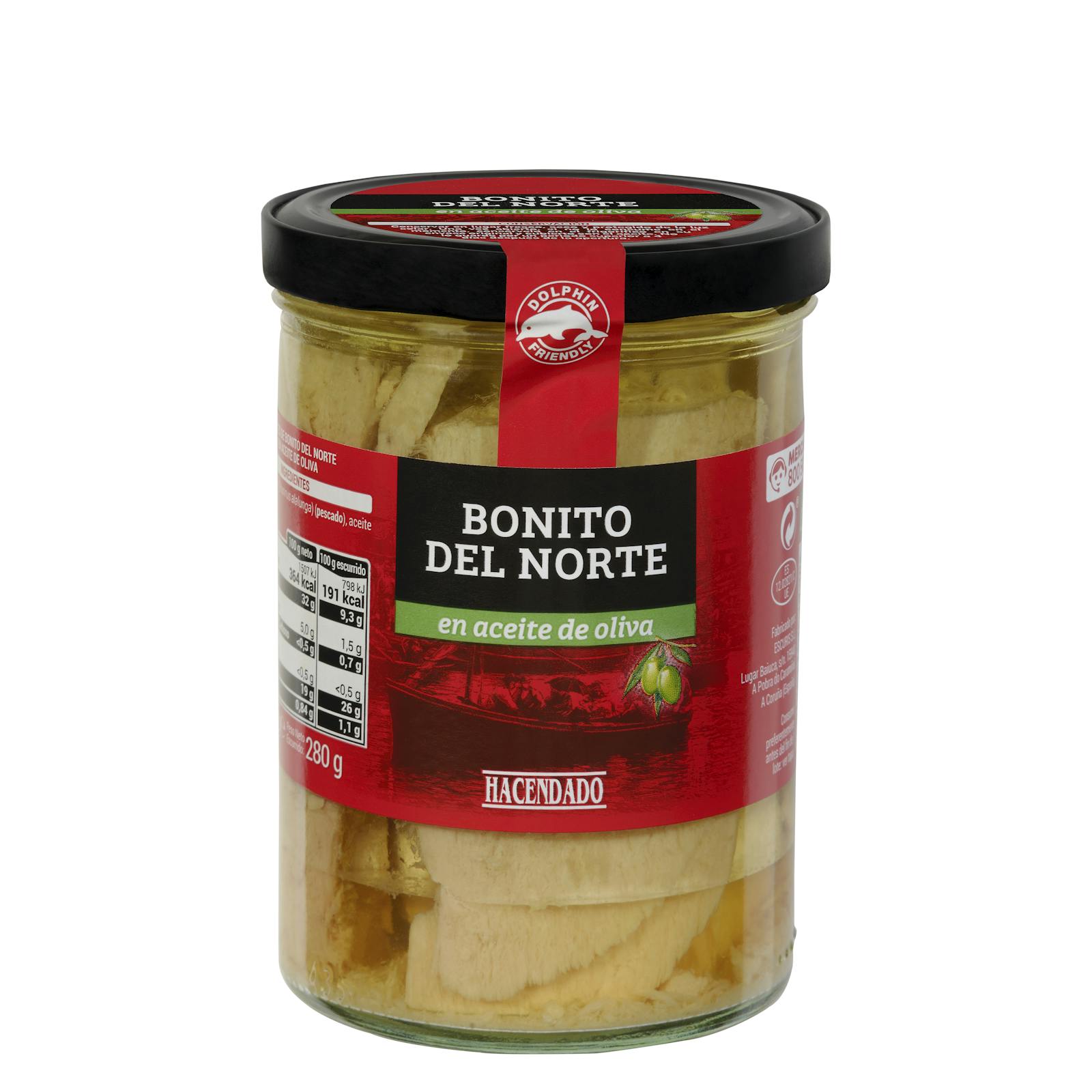 Filets de bonite du Nord à l'huile d'olive Hacendado