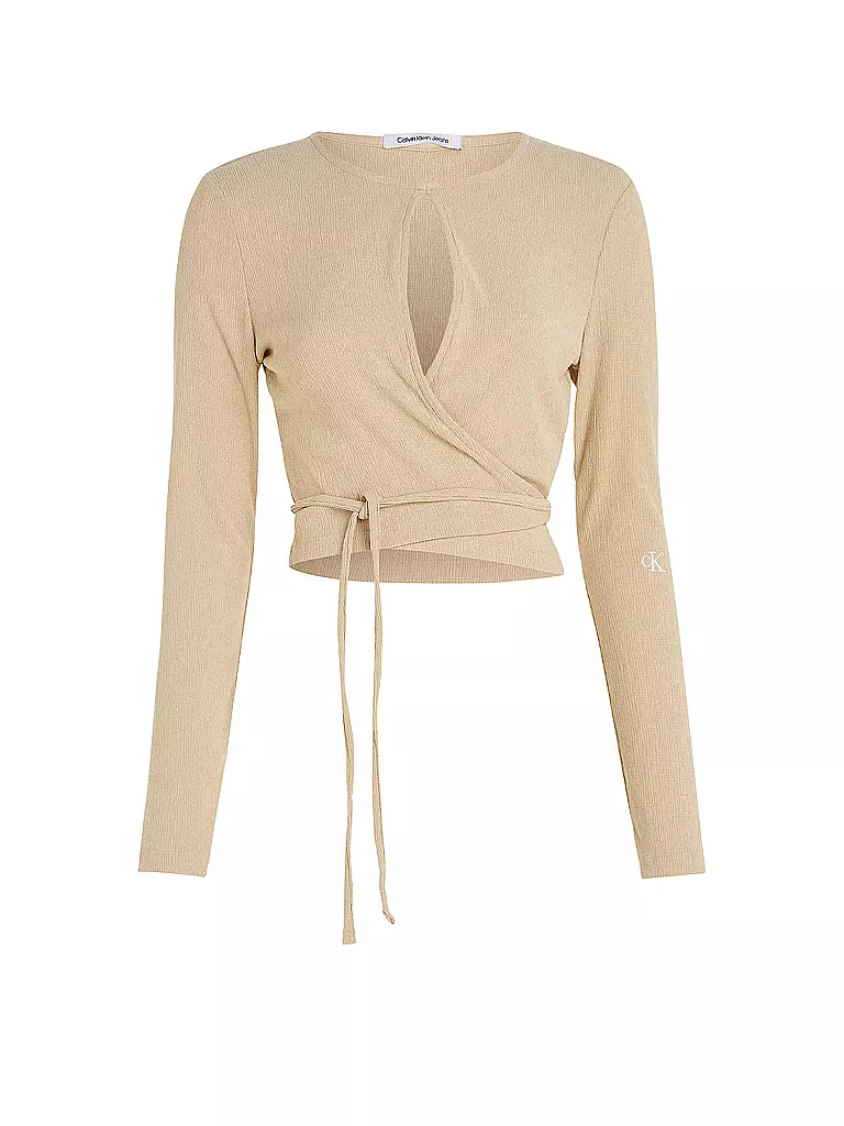 CALVIN KLEIN JEANS Wickelshirt beige