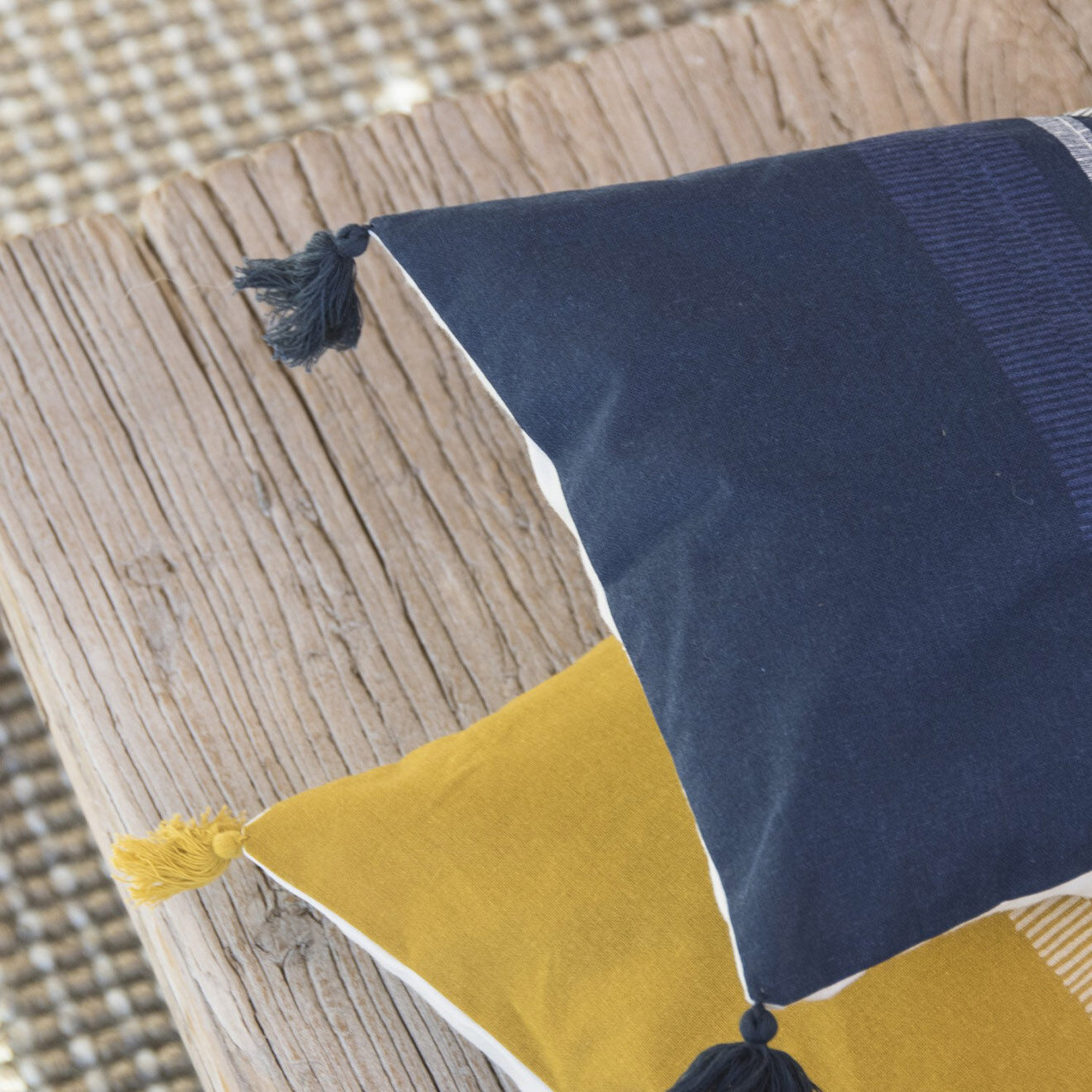 Febronie Housse de coussin Gracia bleu nuit - 50x30 cm