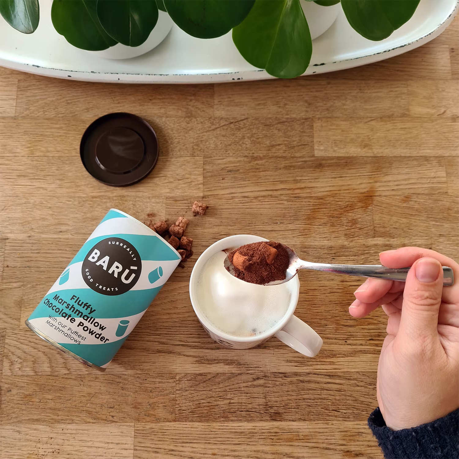 Poudre de cacao Fluffy Marshmallows avec inclusion de guimauves vegan Barù