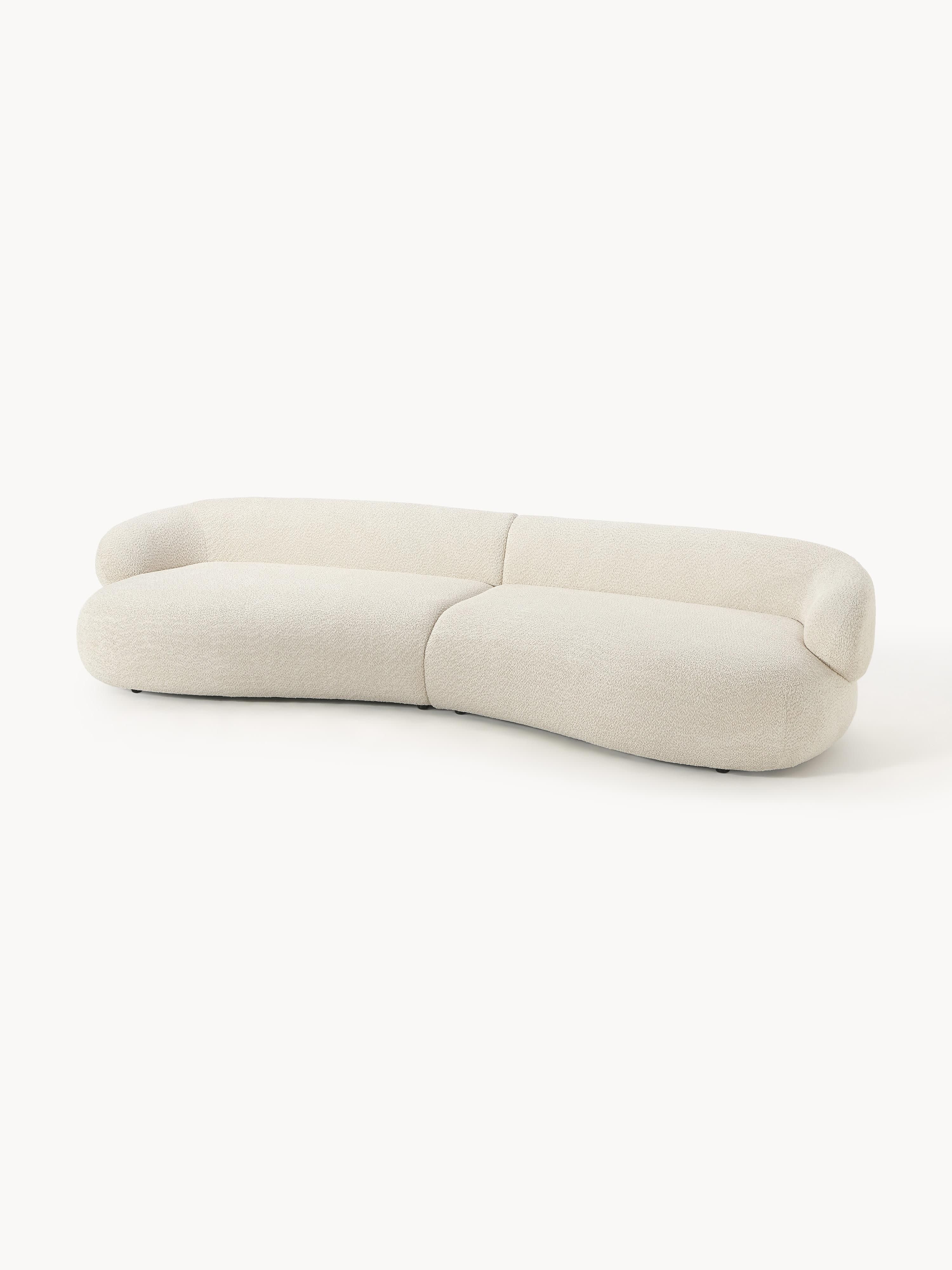 Bank Alba (4-zits) uit teddy-bouclé