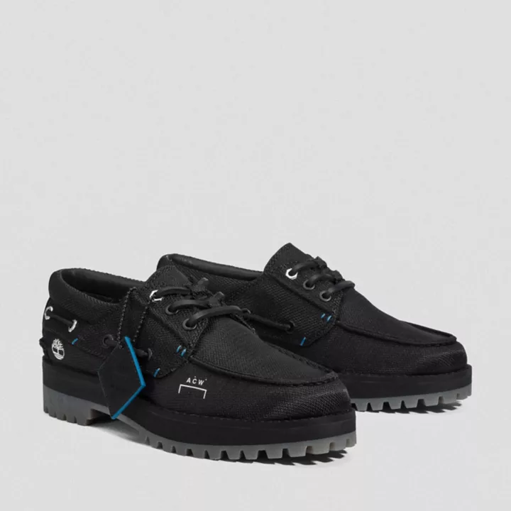 Chaussures bateau cousues main à 3 œillets Future73 Timberland x A-COLD-WALL* pour femme en noir