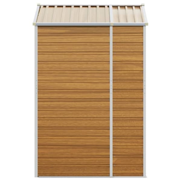 vidaXL Hageskur lysebrun 191x130x198 cm galvanisert stål