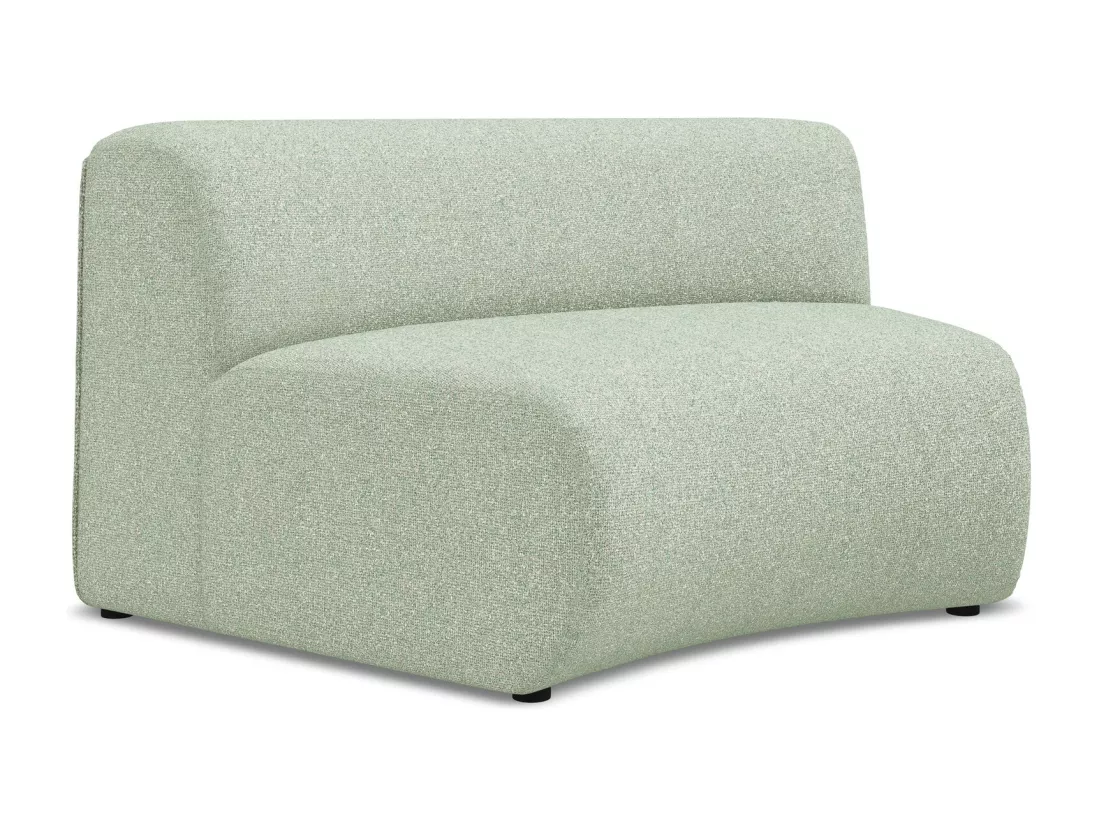 Fauteuil d'angle pour canapé modulable en tissu texturé - vert clair - EKAHI