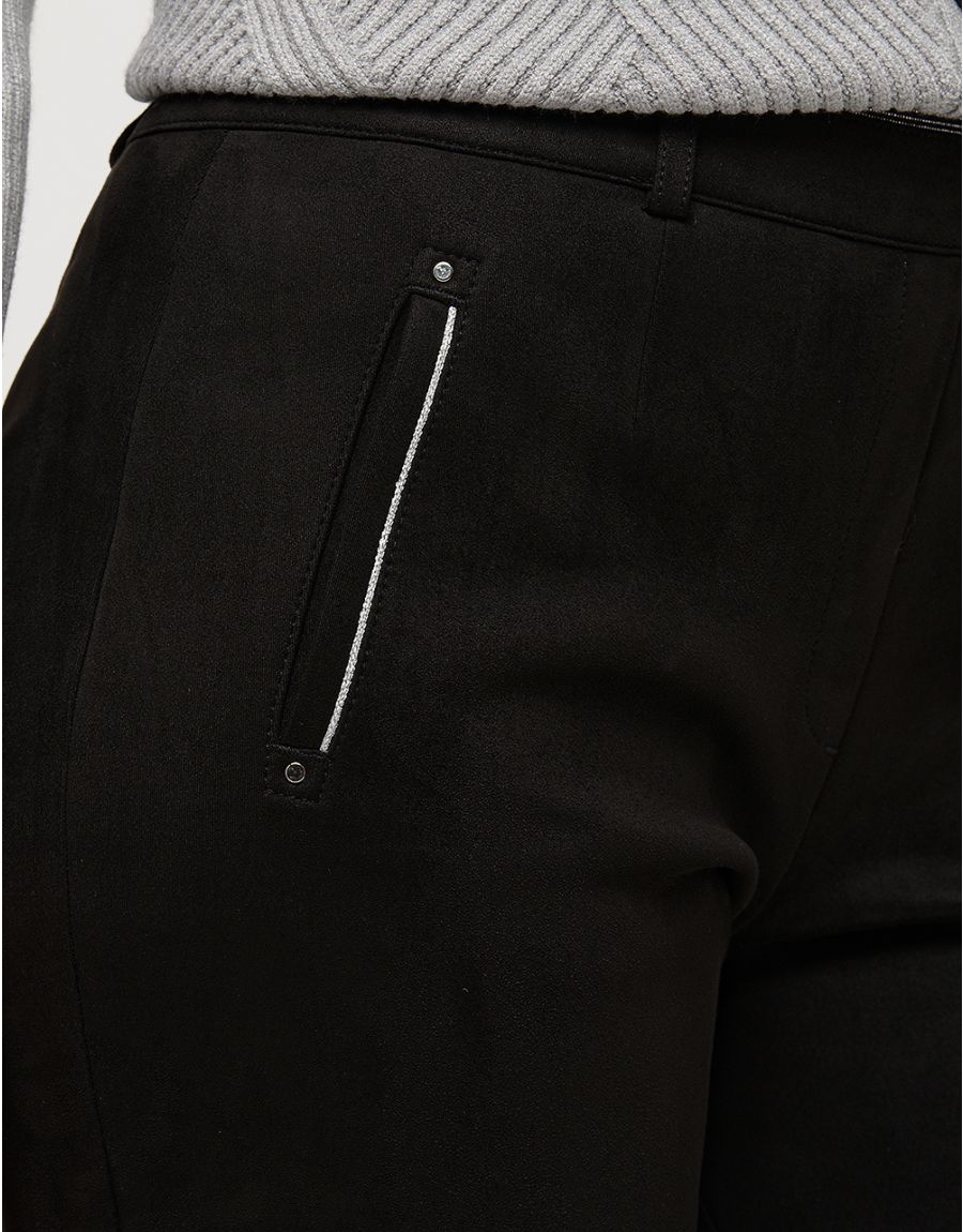 Jegging 7/8è suédine noir