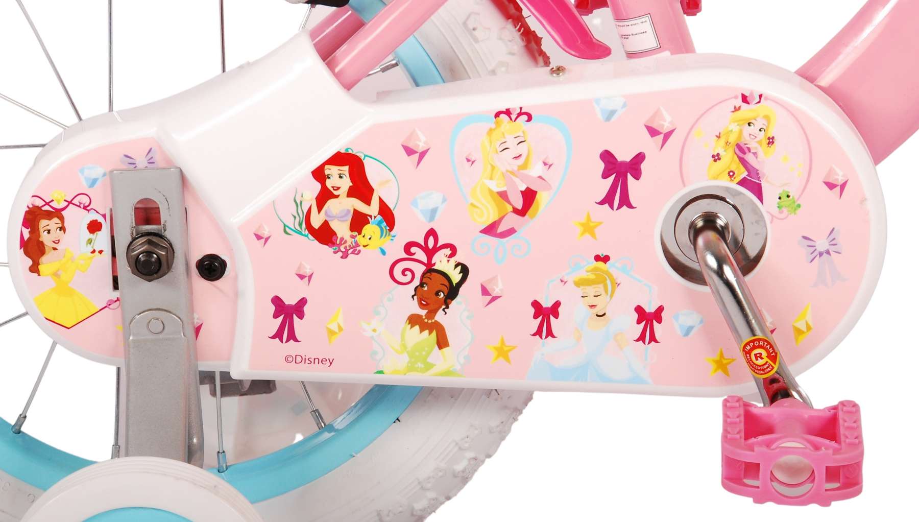 Kinderfahrrad Disney Princess für Mädchen 14 Zoll Kinderrad in Rosa