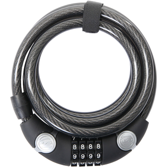 Contec EcoLoc Zahlen-Spiral Fahrradschloss Schwarz