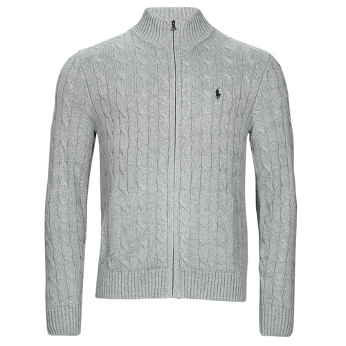 Polo Ralph Lauren - S224SC23-LSCABLEFZPP-LONG SLEEVE-FULL ZIP Gris / Claro