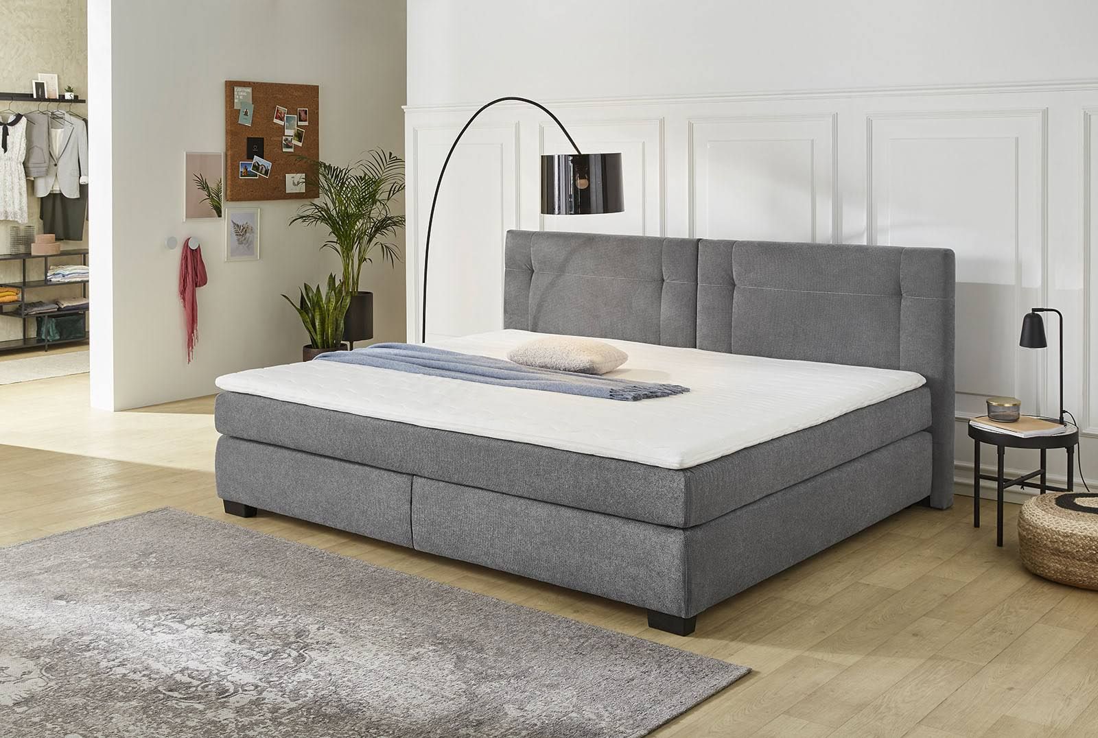 jockenhöfer Boxspringbett Family dunkelgrau