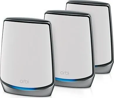 NETGEAR Orbi RBK853 - Wi-Fi-system - (router, 2 extendere) - mesh 1GbE, 2.5GbE - Wi-Fi 5, Wi-Fi 6 - Tri-Band