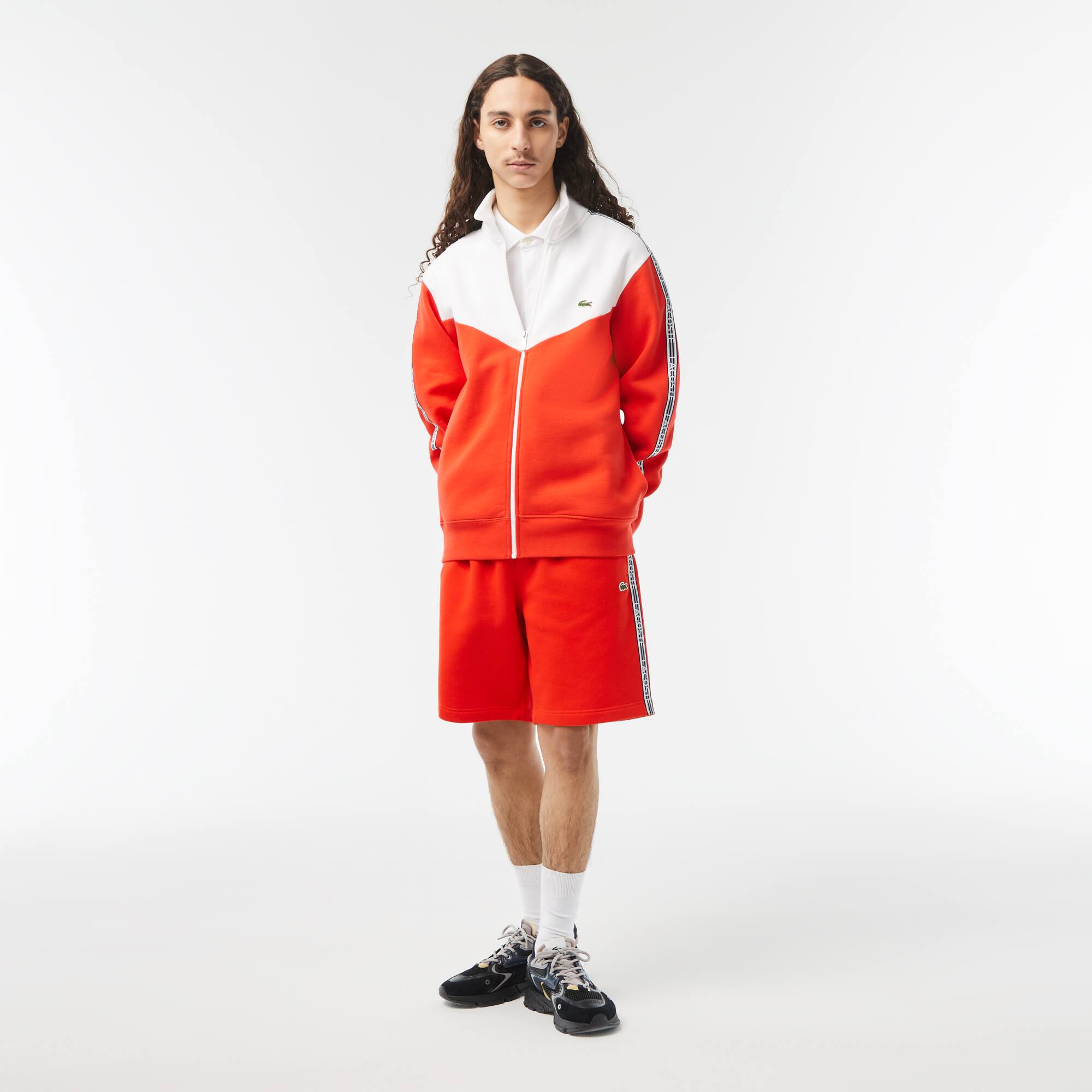Short Jogger homme Lacoste en molleton de coton Shorts - Rouge - Lacoste - Homme