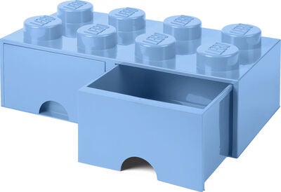 LEGO Oppbevaringsboks med Skuff 8, Lyseblå