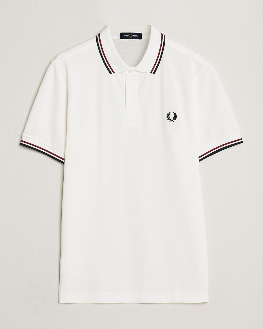 Fred Perry Twin Tipped Polo Shirt Snow White