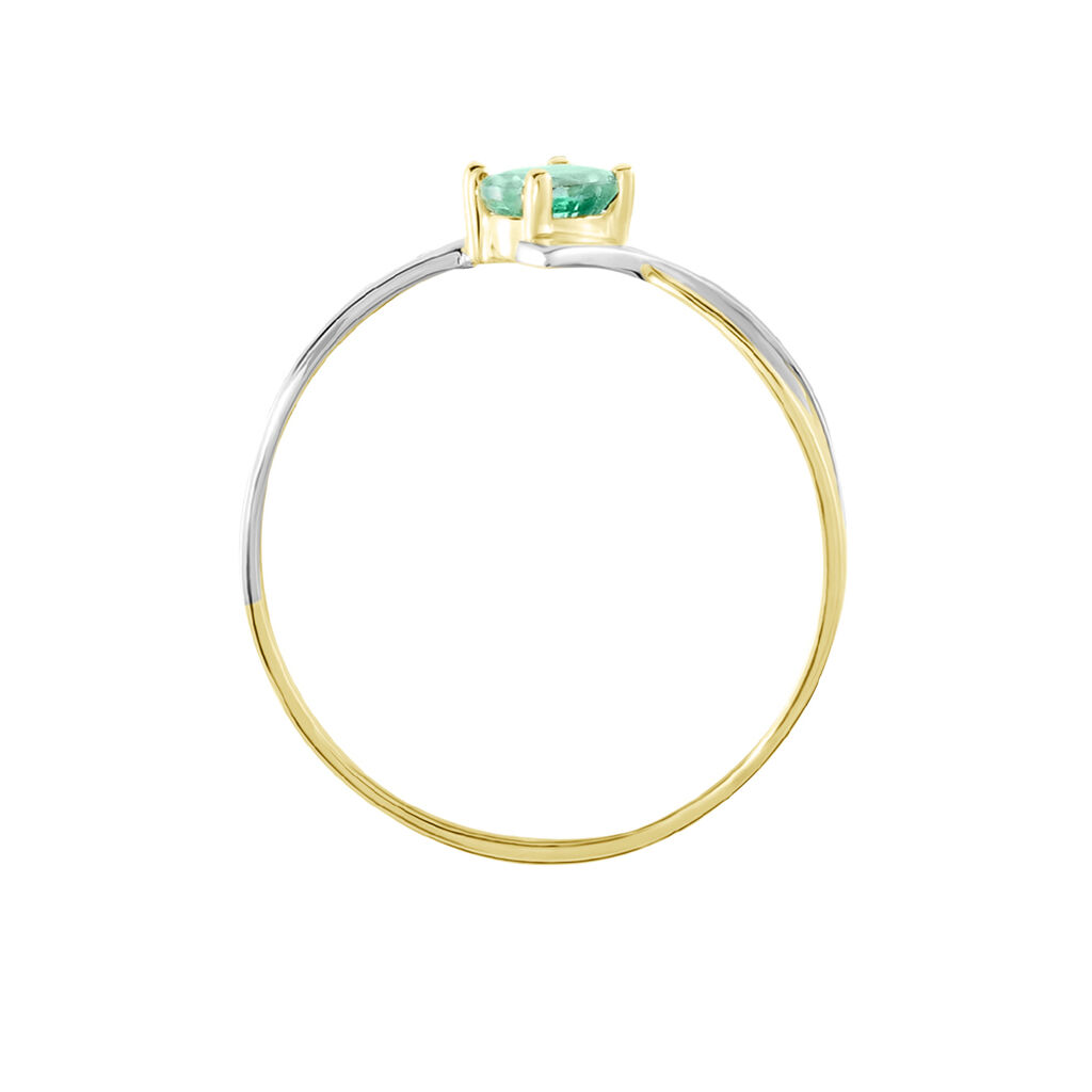 Bague Or Bicolore Rosmunda Emeraude