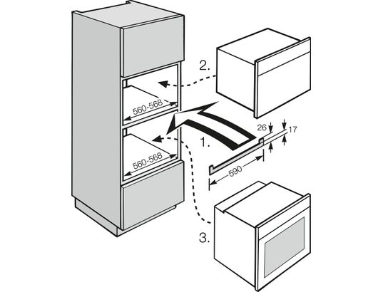 MIELE - Baguette de recouvrement HKL 60 IN