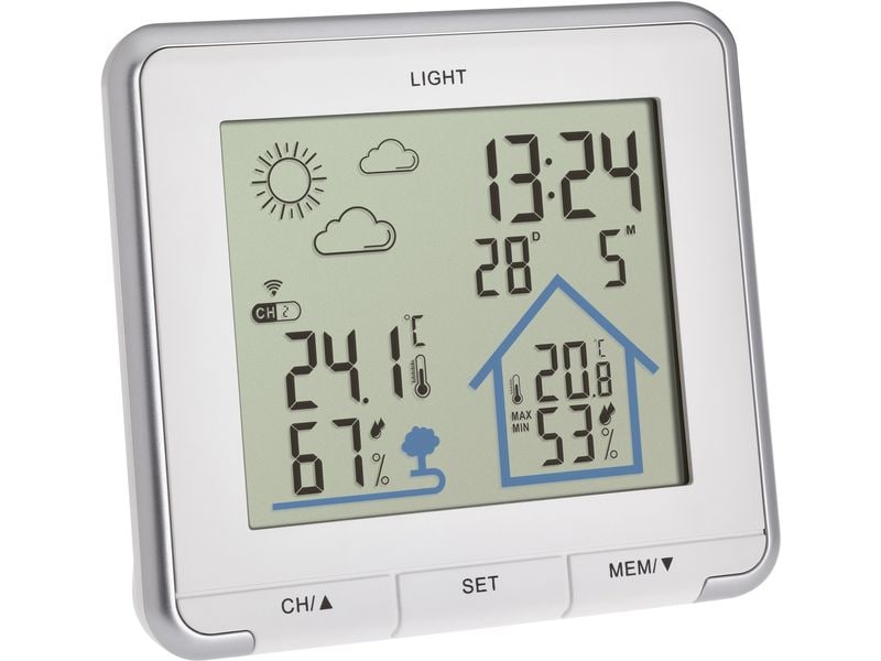 TFA Dostmann Wetterstation Life Weiss Funk-Wetterstation