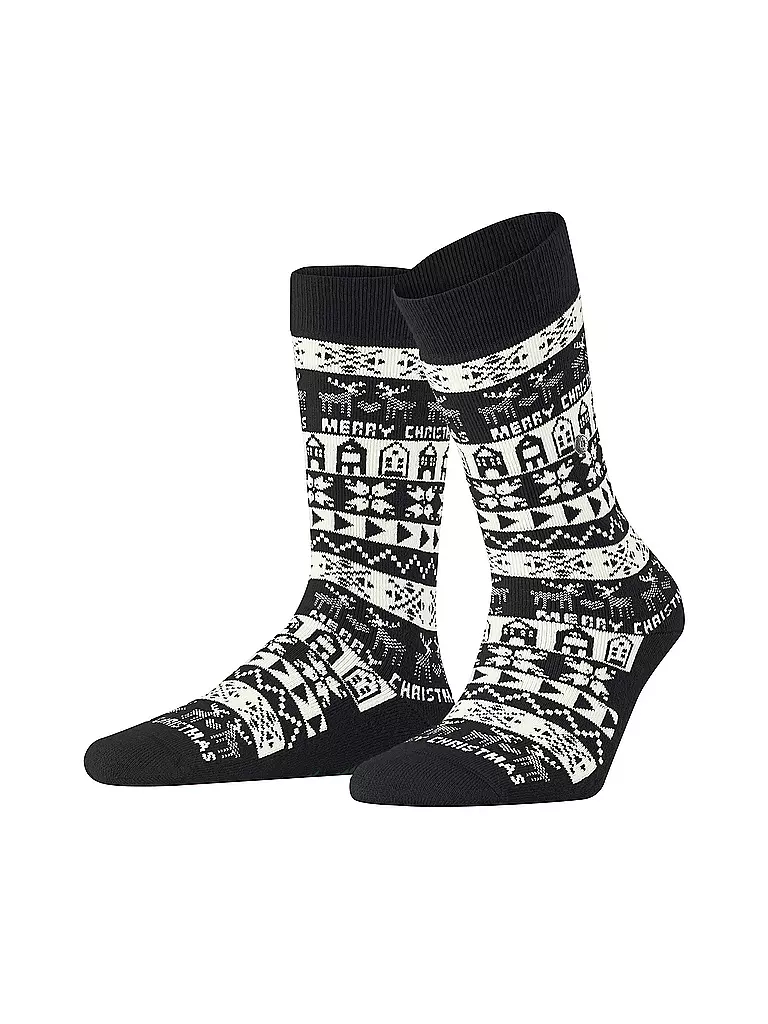 BURLINGTON Damen Socken MERRY CHRISTMAS 36-41 black schwarz