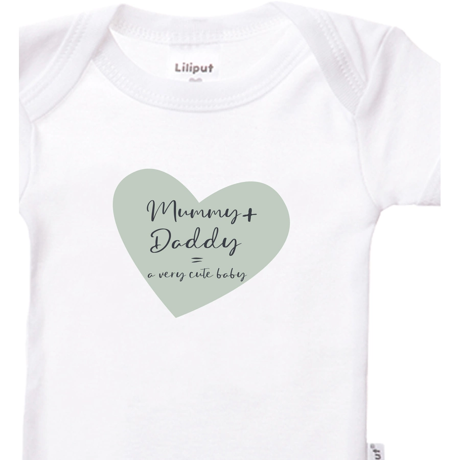 Liliput Baby-Body 2er Pack Mommy+Daddy weiss coffee