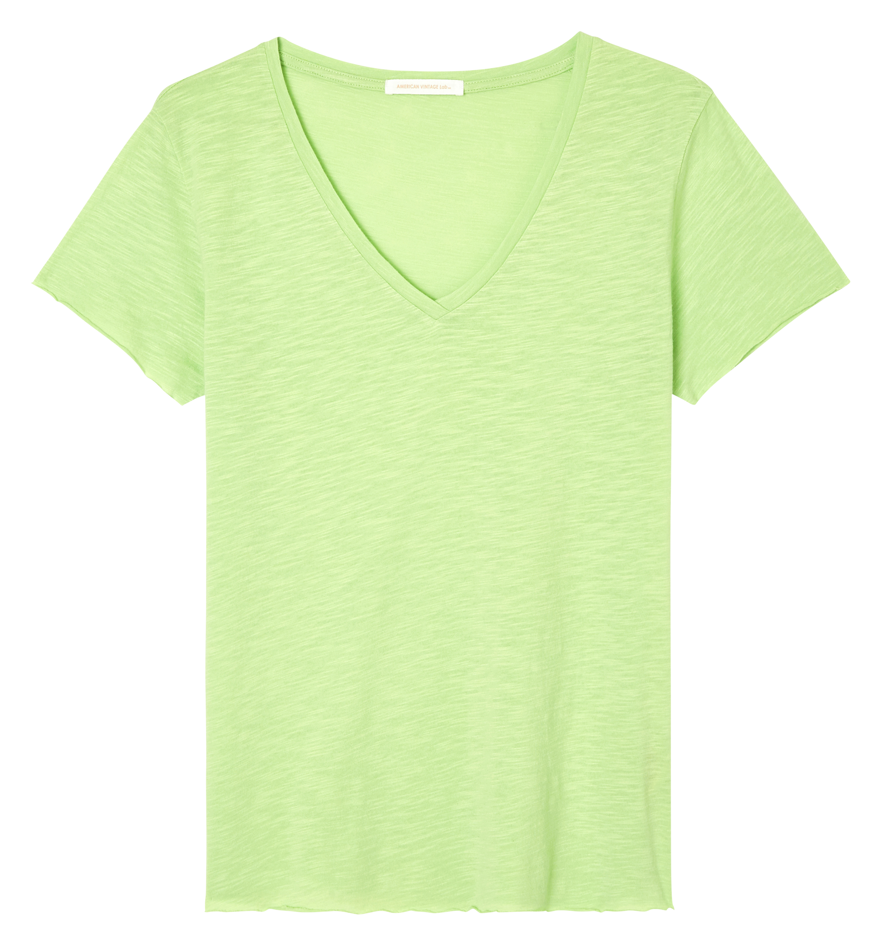 JACKSONVILLE - Tee-shirt droit col V en coton mélangé | Vert