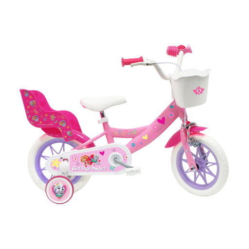 Bicicleta infantil Patrulha Canina de 30 cm para meninas de 3 a 5 anos.