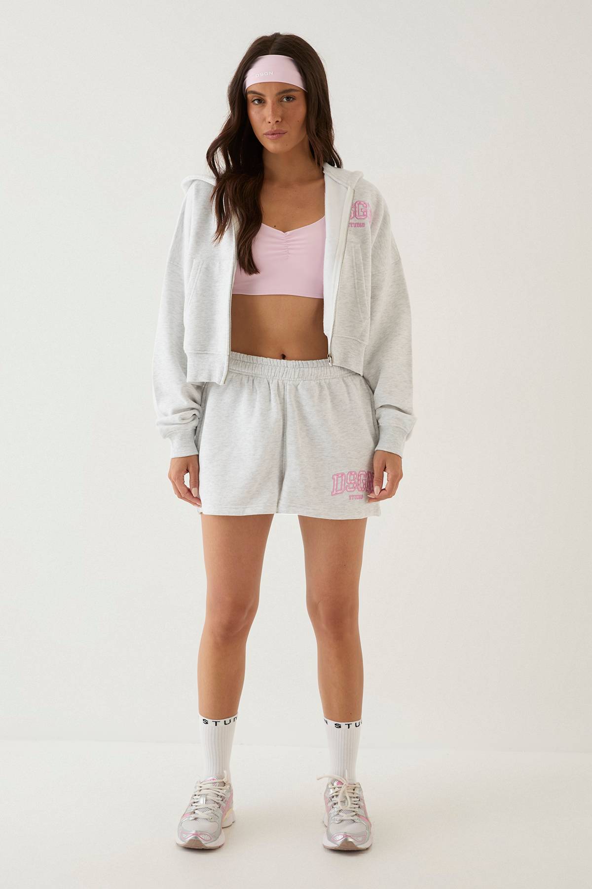 Short Molleton Appliqué Vichy Dsgn Studio