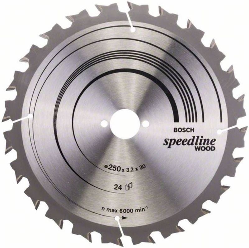 Bosch - Speedline Wood - Cirkelzaagblad - 250mm - 24 Tanden