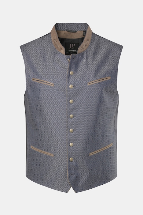 JP1880 Weste, Tracht, bestickter Stehkragen, Futterrücken, bis 72