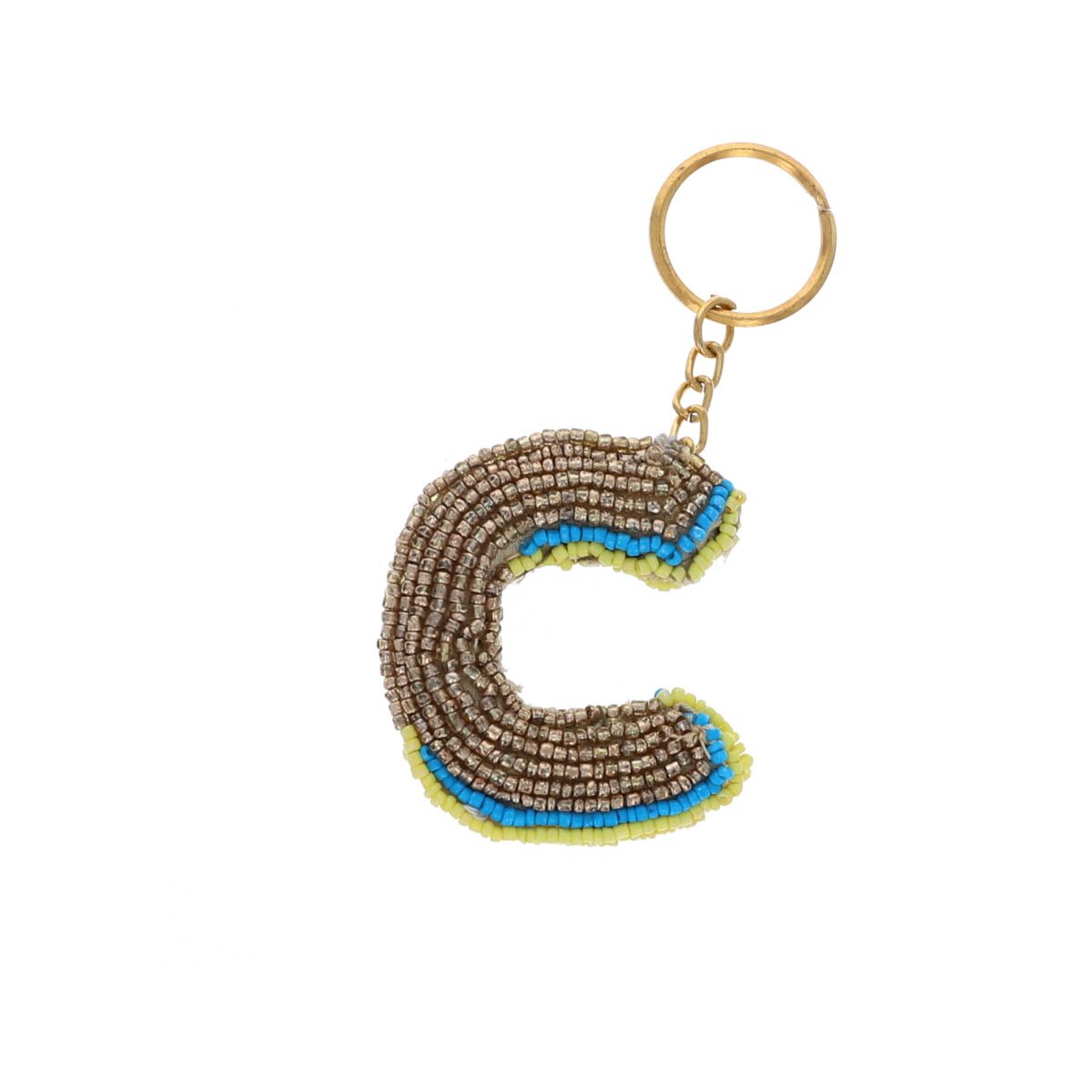 Porte-clés en perles initiale - Lettre de A à Z