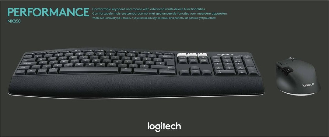 Logitech Mk850 - Trådløst Tastatur Og Mus Sæt - Nordisk