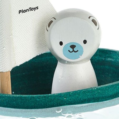 Plan toys badspeelgoed zeilbootje en ijsbeertje 5712