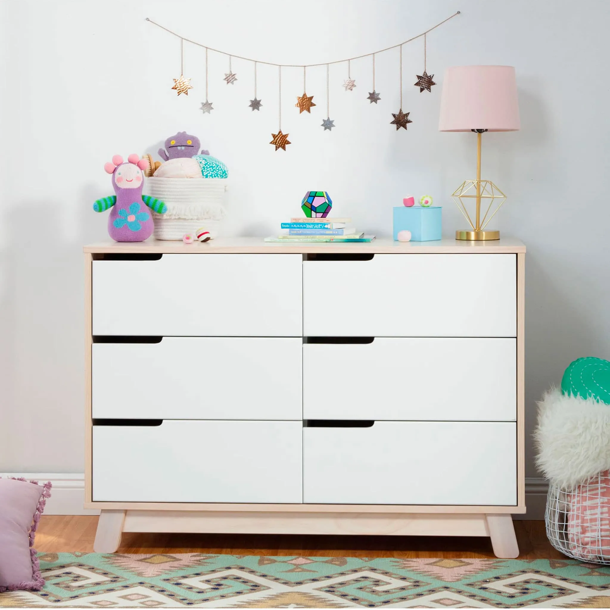Babyletto Bureau 6 Tiroirs Hudson - Naturel Lavé  Blanc