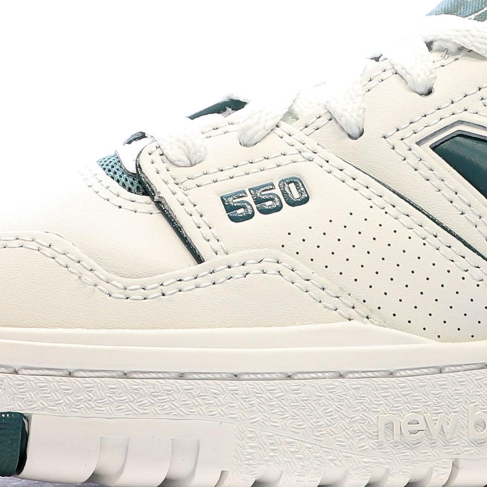 New Balance Baskets Blanches/Vert Femme New Balance 550
