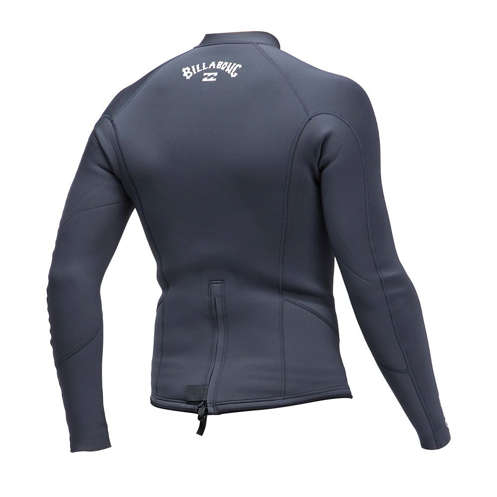 Billabong ABSOLUTE JACKET BACK ZIP - Top néoprène 2/2mm Homme graphite
