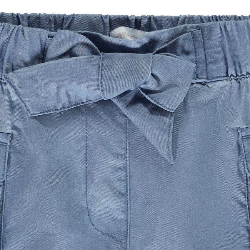 Short style cargo en lyocell avec poches pour fille - Bleu