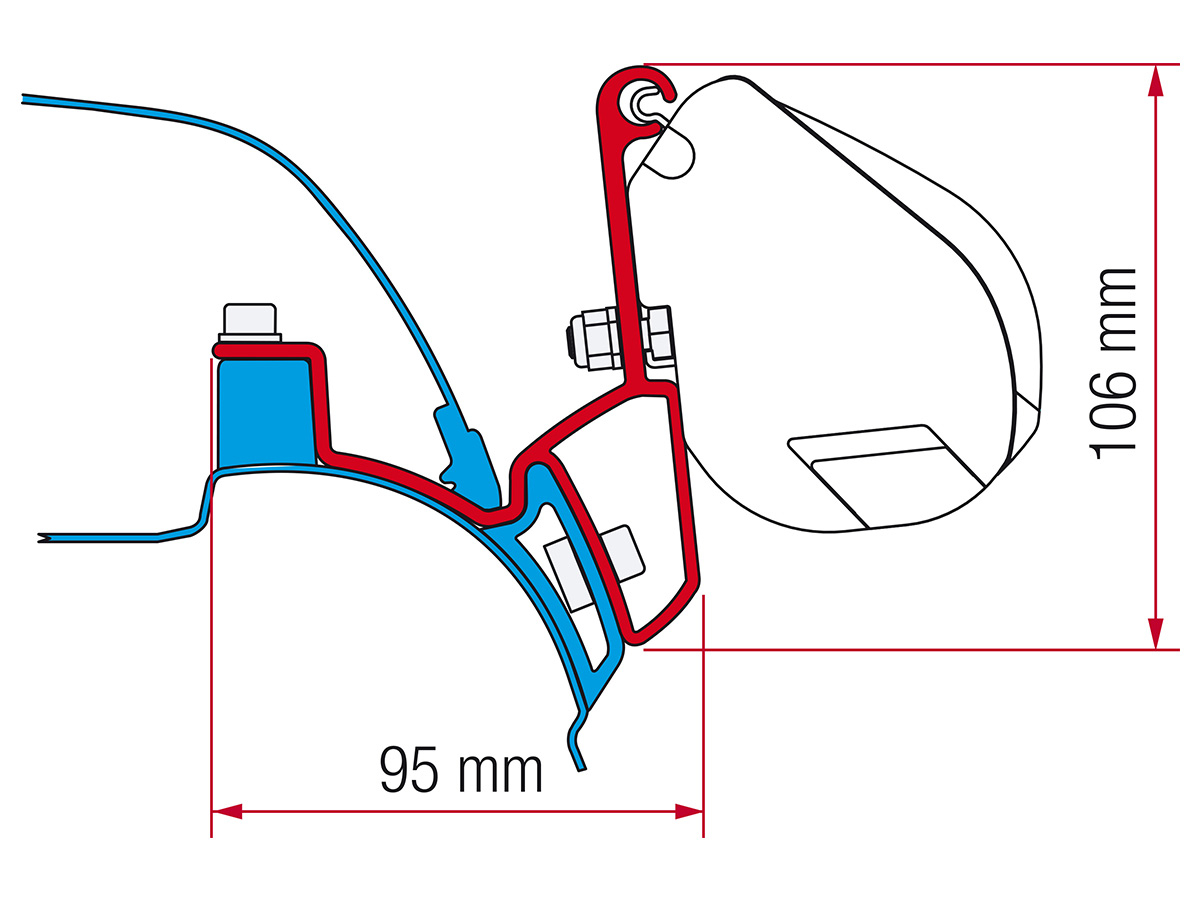 Fiamma F35 adapter VW T5/T6 California