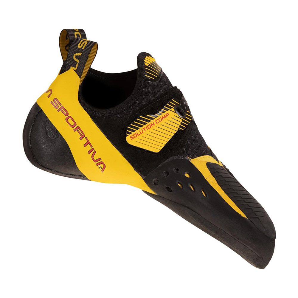 La Sportiva SOLUTION COMP - Chaussons escalade Homme black/yellow