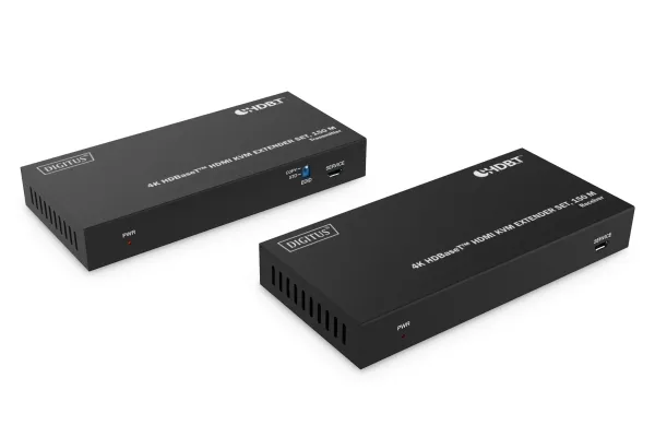 DIGITUS 4K HDBaseT DS-55522 - Sender og modtager - video/audio/USB forlænger - HDBaseT - over CAT 6a/7/8 - op til 150 m