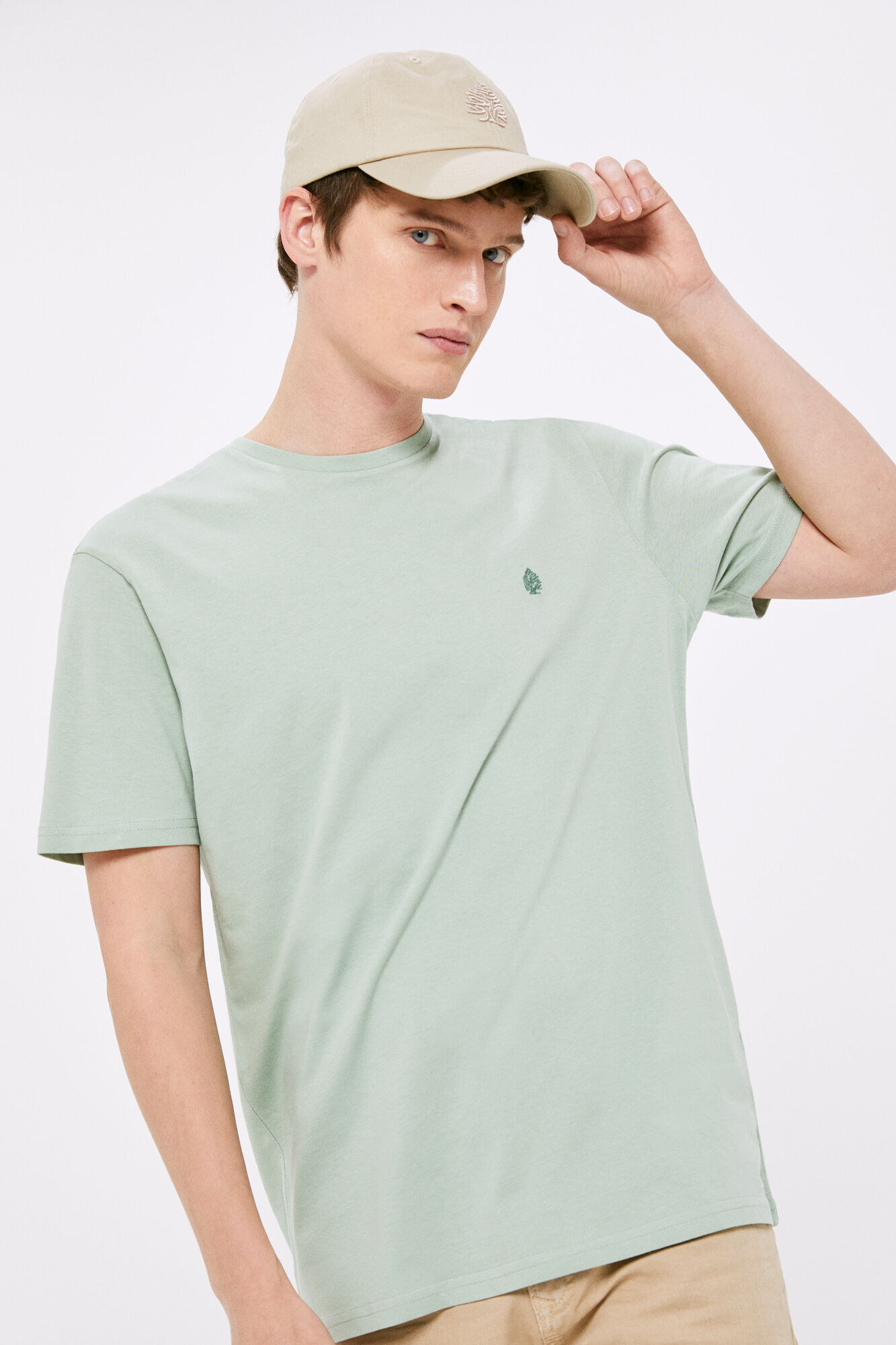 Camiseta básica com estampa de árvore - verde
