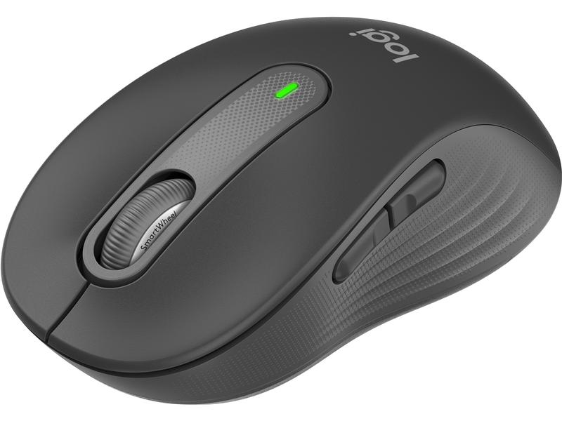 Logitech Maus Signature M650 Graphite Präzise Wireless-Maus mit «Logitech SilentTouch»-Technologie