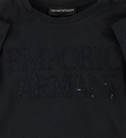 Emporio Armani T-Shirt - Navy m. Pailletten
