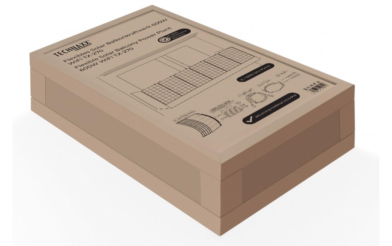 Solaranlage Balkonkraftwerk 600W TX-270<br>Plug-and-Play-Solarsystem geeignet zur Deckung der Grundlast Ihres Hauses während des Tages. Der HMS-800W ist auf 600W konfiguriert, automatisches Update nach Gesetzesänderung.