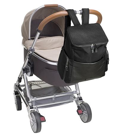 Storksak Pusletaske - L?der - Alyssa - Blåck/Gunmetal