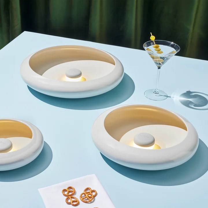 Fatboy - Oloha Trio Schale mit LED Akkuleuchte, anthrazit