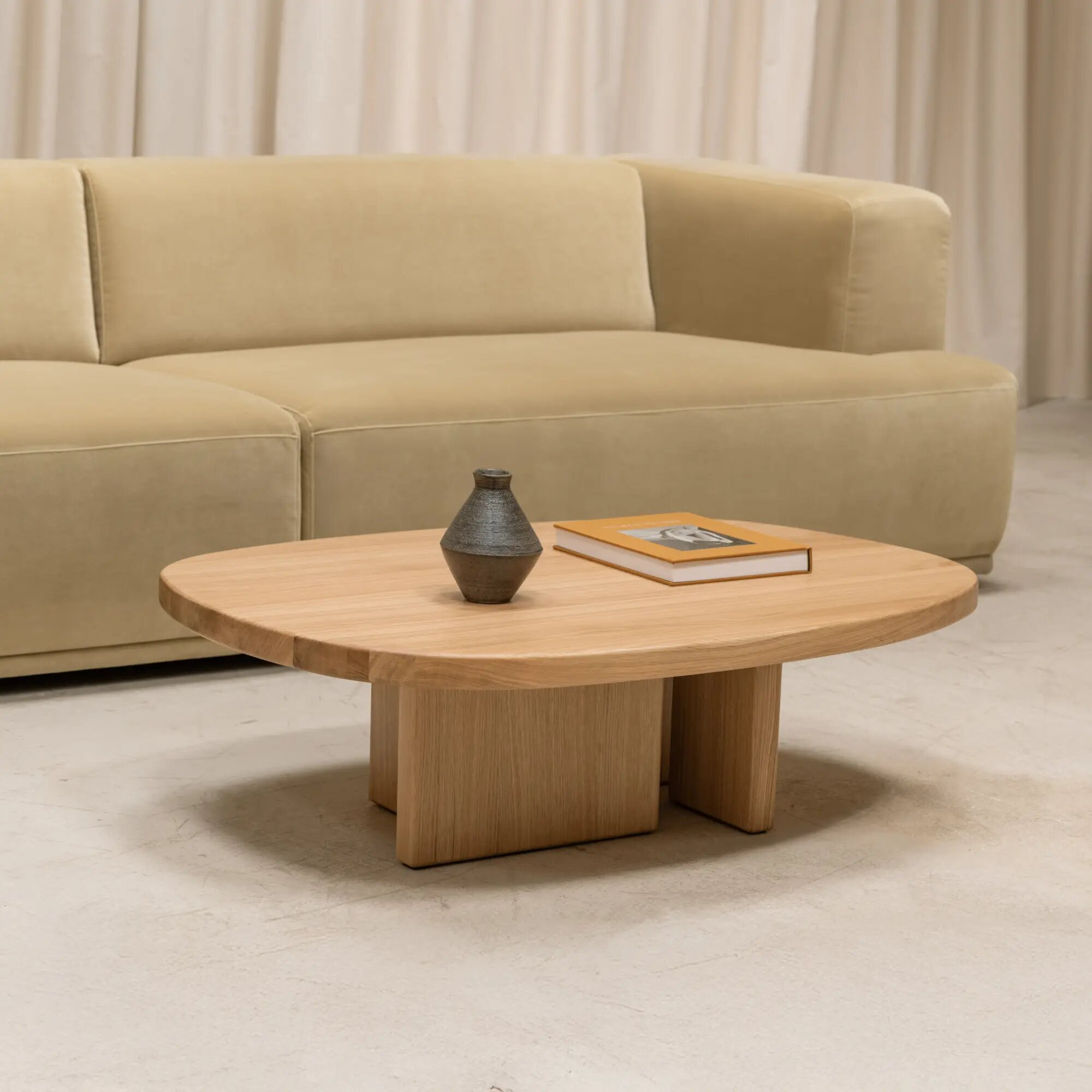 Salontafel Federico Pebbles 142x86 cm eiken 0008