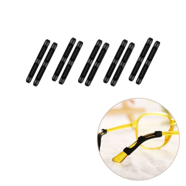 INF Brilleholder - Anti-skli silikon - 5 par Sort