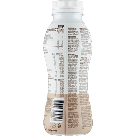 Måltidserstatningsshake m. caffe lattesmag u. tilsat sukker