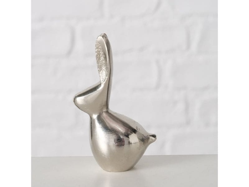 Boltze Aufsteller Hase Lapis, Silber, 8 cm Osterdeko aus Metall