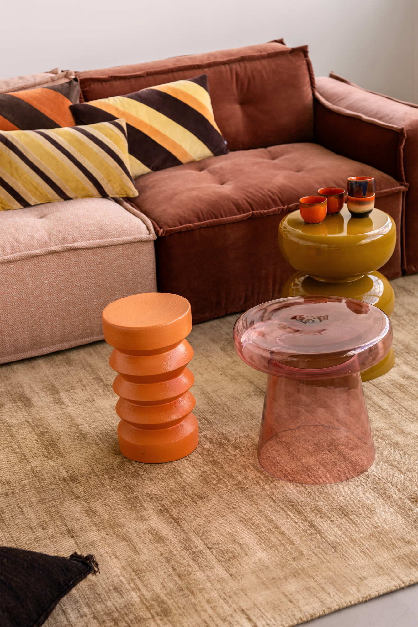 Bijzettafel Mala glossy sky