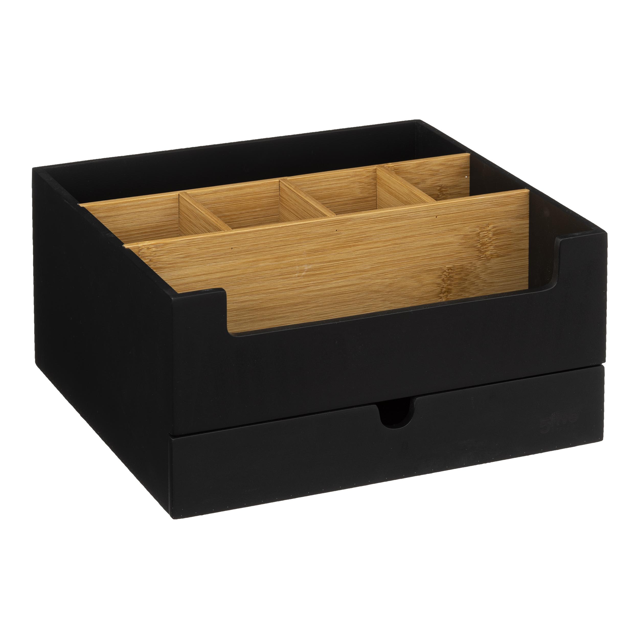 ORGANISEUR 1 TIROIR NOIR NATUREO